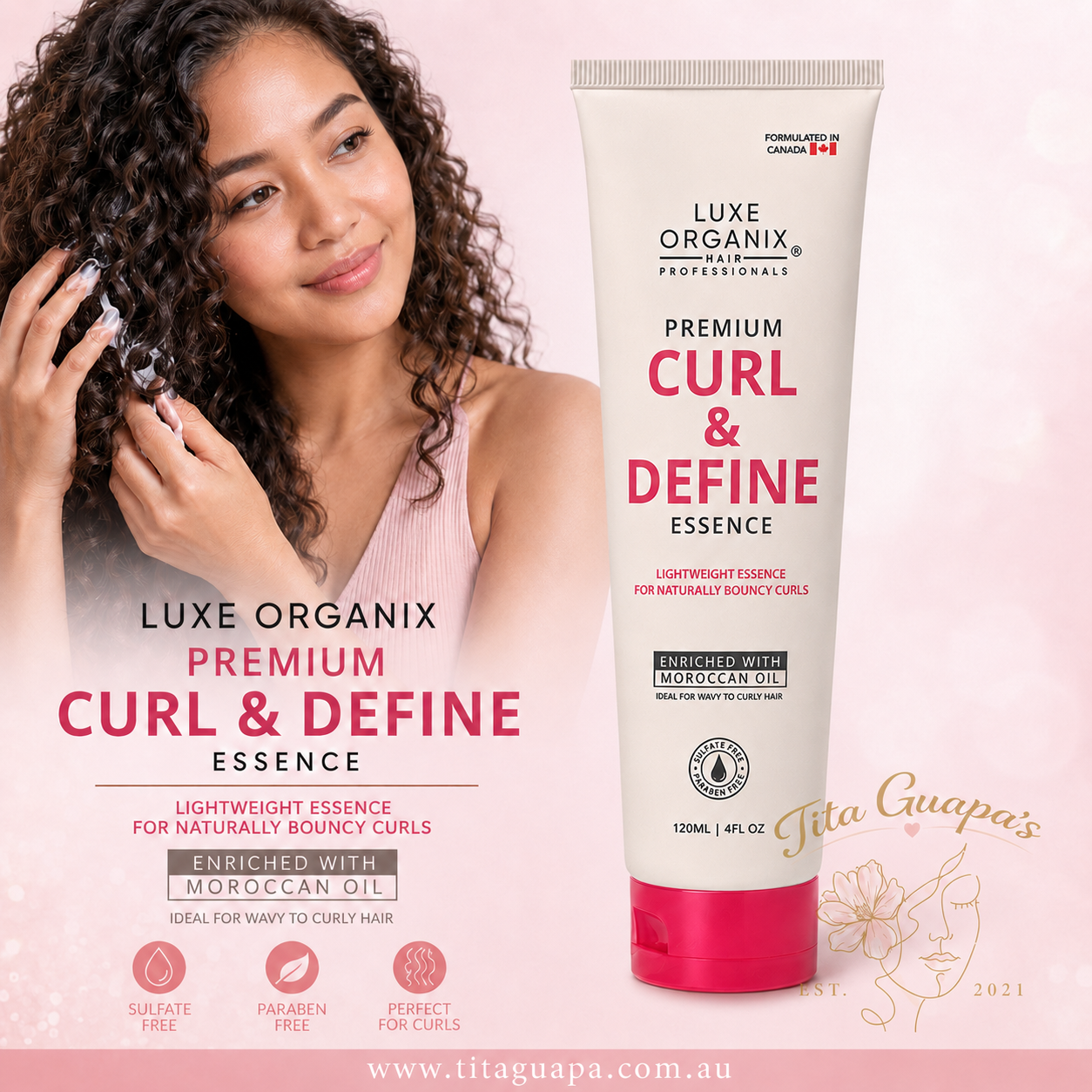 Luxe Organix Hair Professionals Premium Curl & Define Essence 120ml