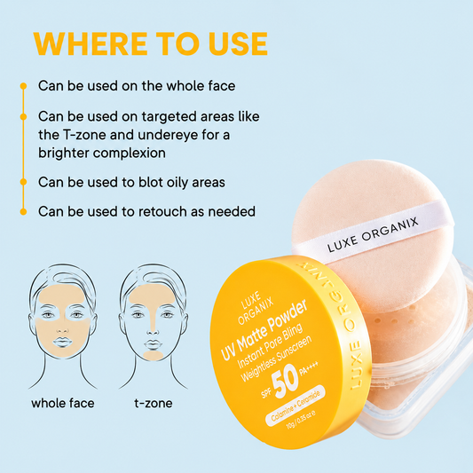 Luxe Organix UV Matte Powder SPF 50 PA++++ – Complexion Bright
