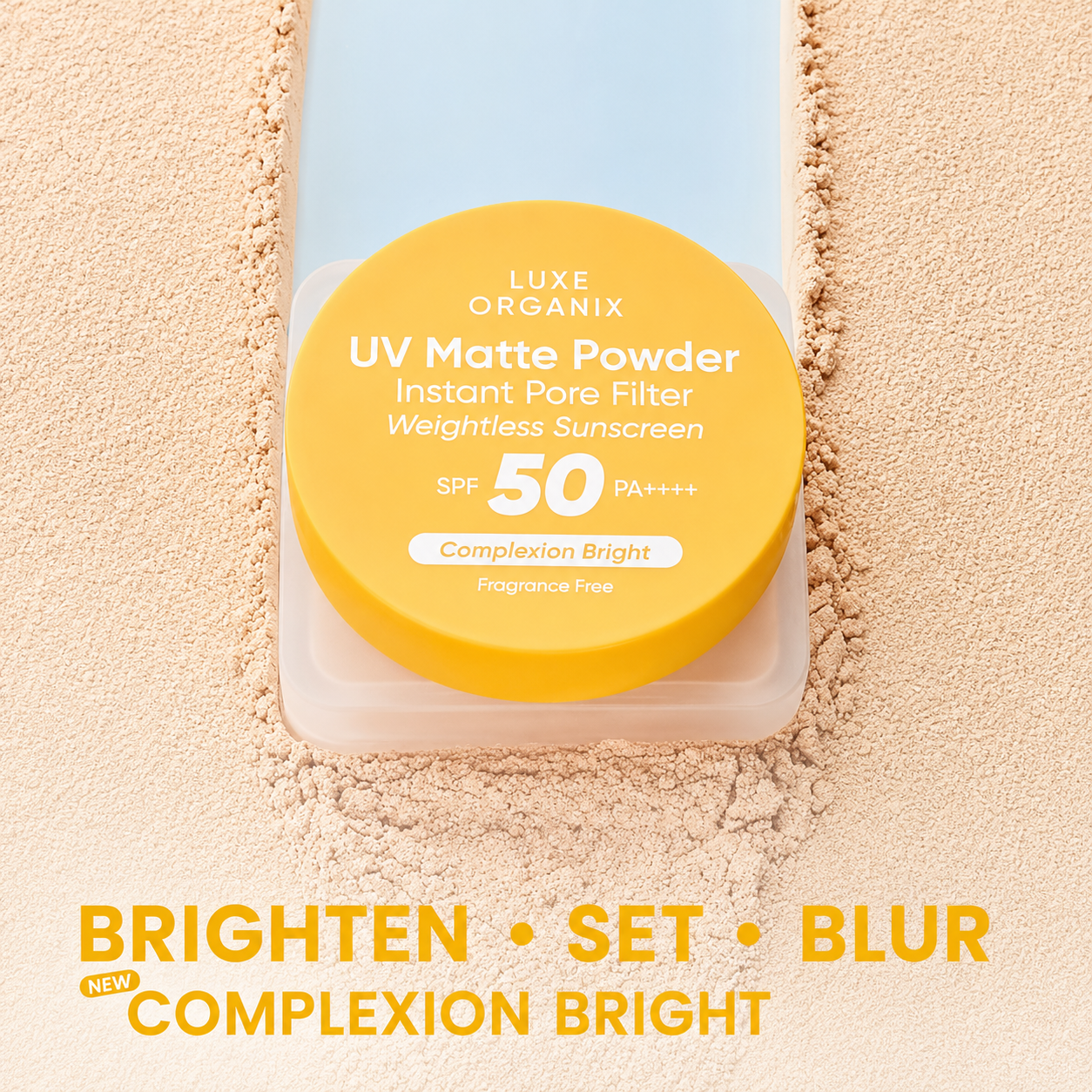 Luxe Organix UV Matte Powder SPF 50 PA++++ – Complexion Bright