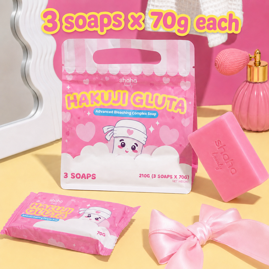 Hakuji Gluta Advanced Bleaching Complex Soap - 3 Soaps x 70g