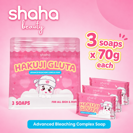 Hakuji Gluta Advanced Bleaching Complex Soap - 3 Soaps x 70g