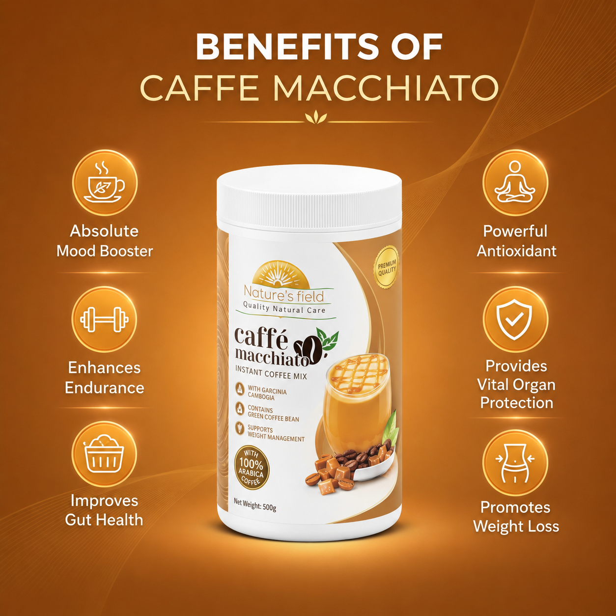 Luxe Slim Caffè Macchiato Herbal Coffee Drink Mix – 500g