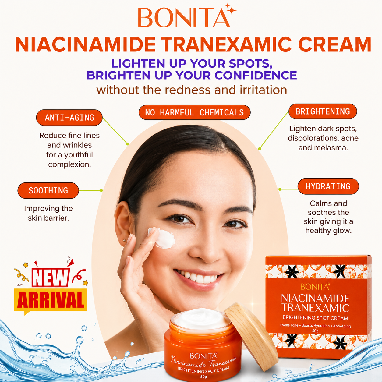 Bonita Niacinamide Tranexamic Brightening Spot Cream 50g