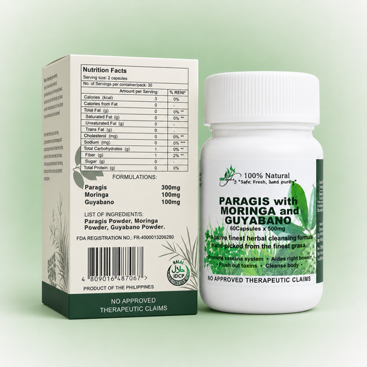 Chef Ayb’s Paragis with Moringa and Guyabano - 60 capsules x 500 mg