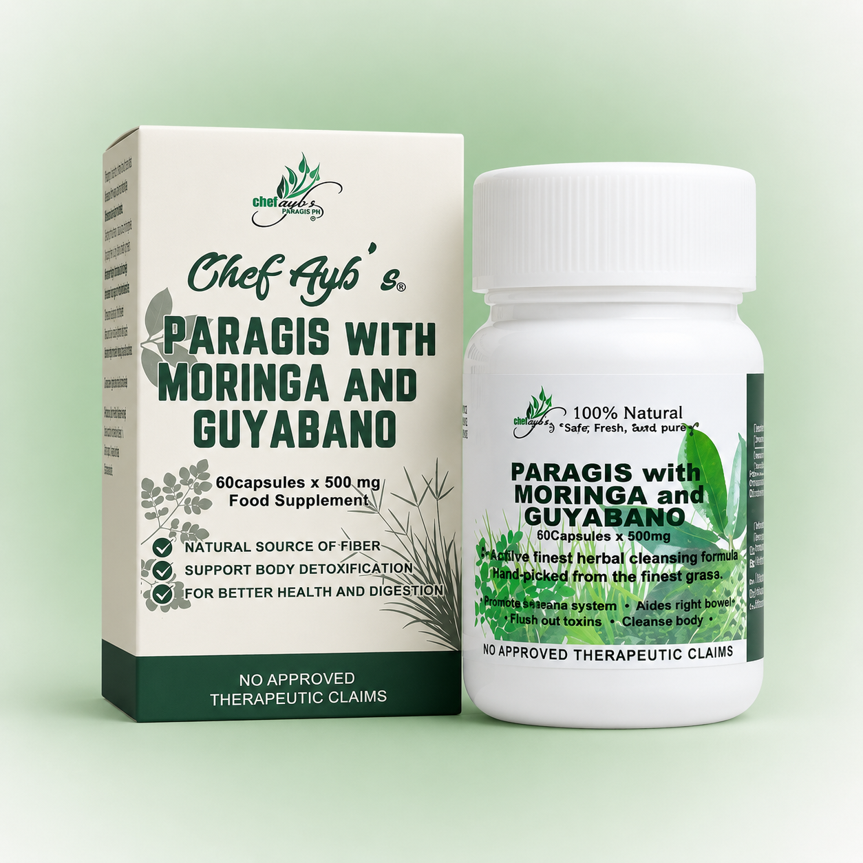 Chef Ayb’s Paragis with Moringa and Guyabano - 60 capsules x 500 mg