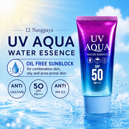 12 Nangpaya UV Aqua Water Essence SPF50 PA++++ Sunblock 60ml