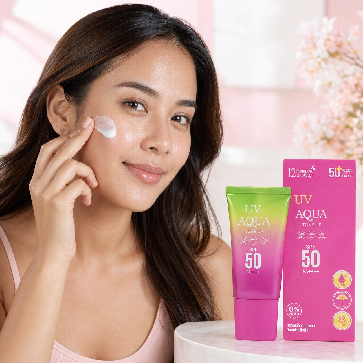 12 Nangpaya UV Aqua Tone Up SPF50 PA++++ Sunblock 60ml