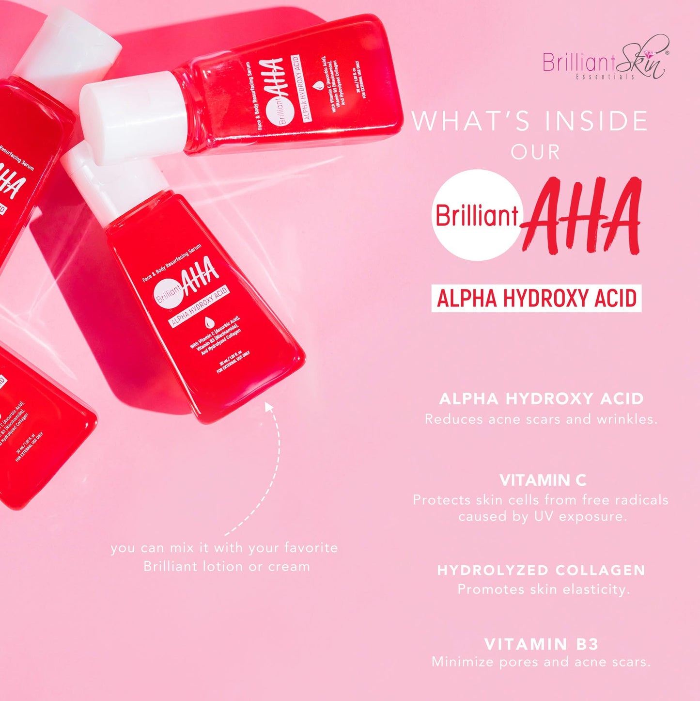 Brilliant AHA Face & Body Resurfacing Serum 30ml