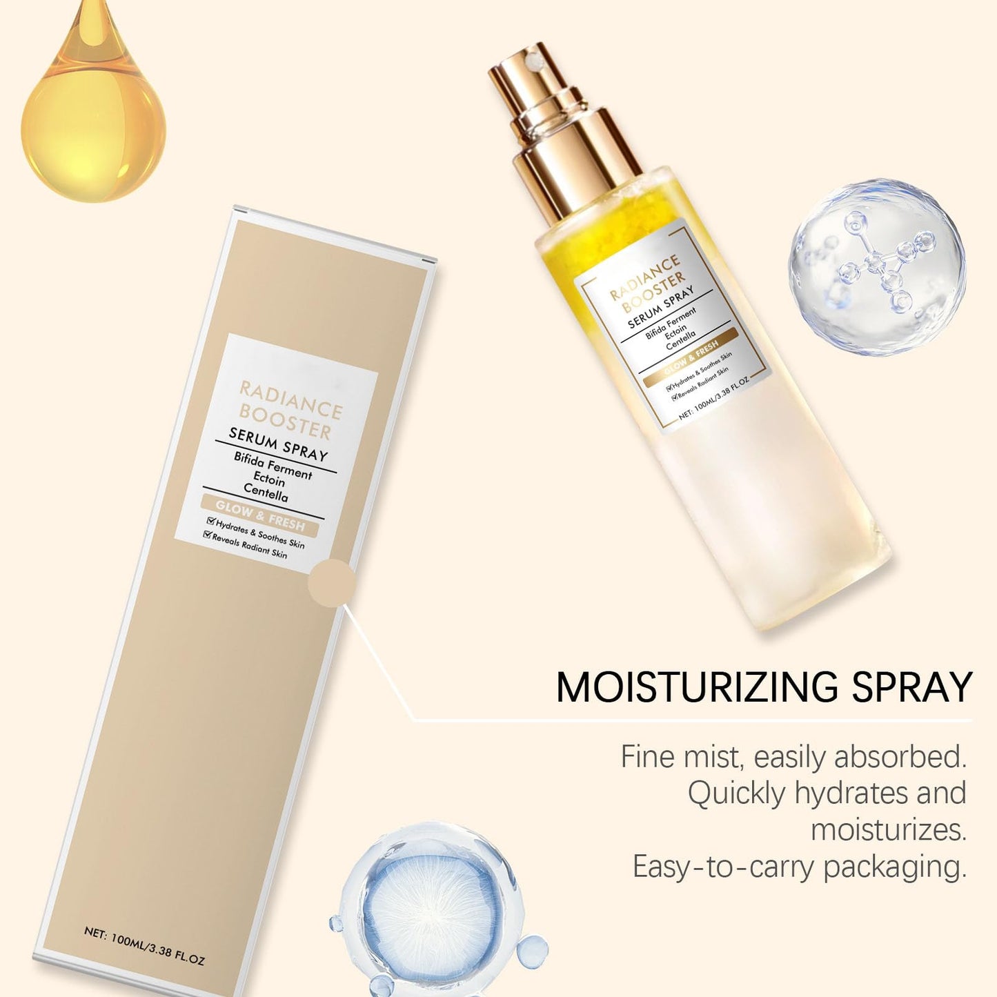 SKINTIFIC Radiance Booster Serum Spray 100ml / 3.3 FL.OZ.