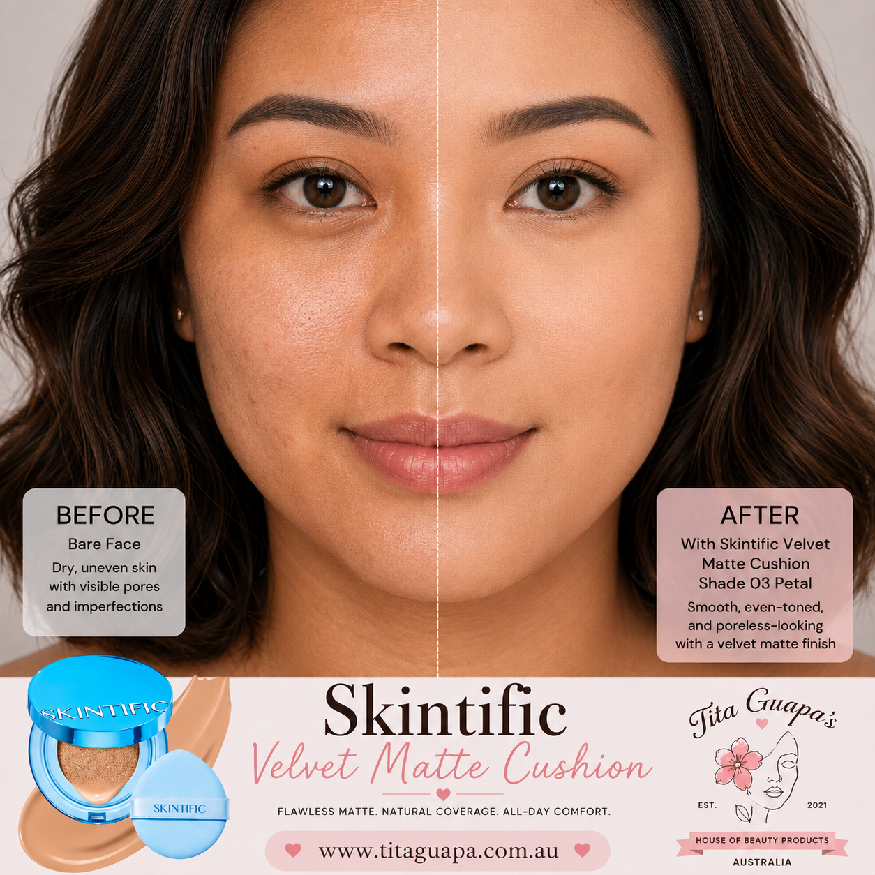 SKINTIFIC Perfect Stay Velvet Matte Cushion 11g
