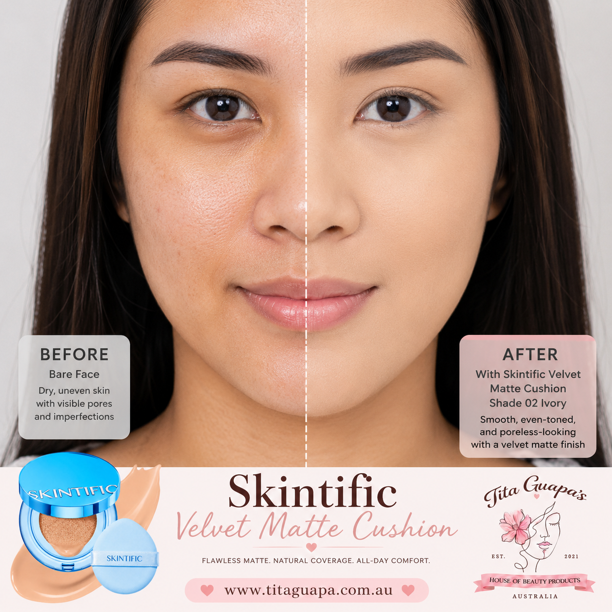 SKINTIFIC Perfect Stay Velvet Matte Cushion 11g