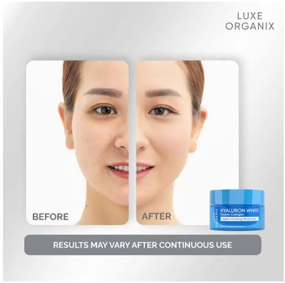 LUXE ORGANIX Hyaluron White Double Collagen Hydra-Cooling Moisturizer (50g)