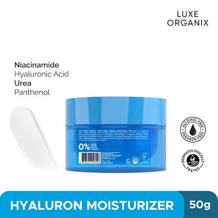 LUXE ORGANIX Hyaluron White Double Collagen Hydra-Cooling Moisturizer (50g)