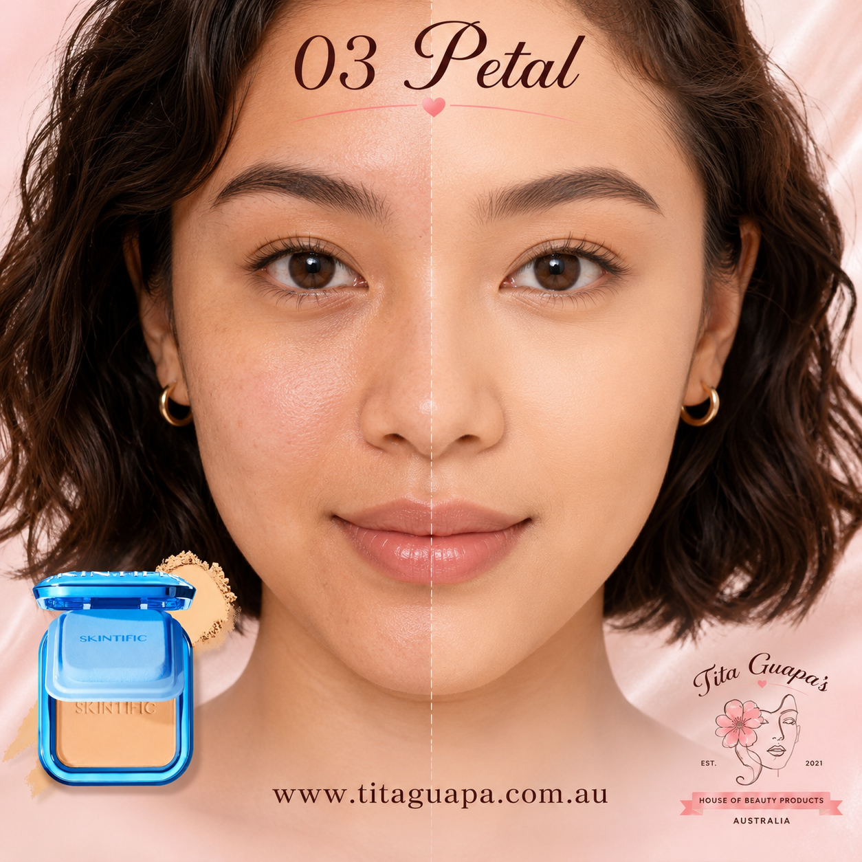 SKINTIFIC Ultra Cover Powder Foundation – 9g