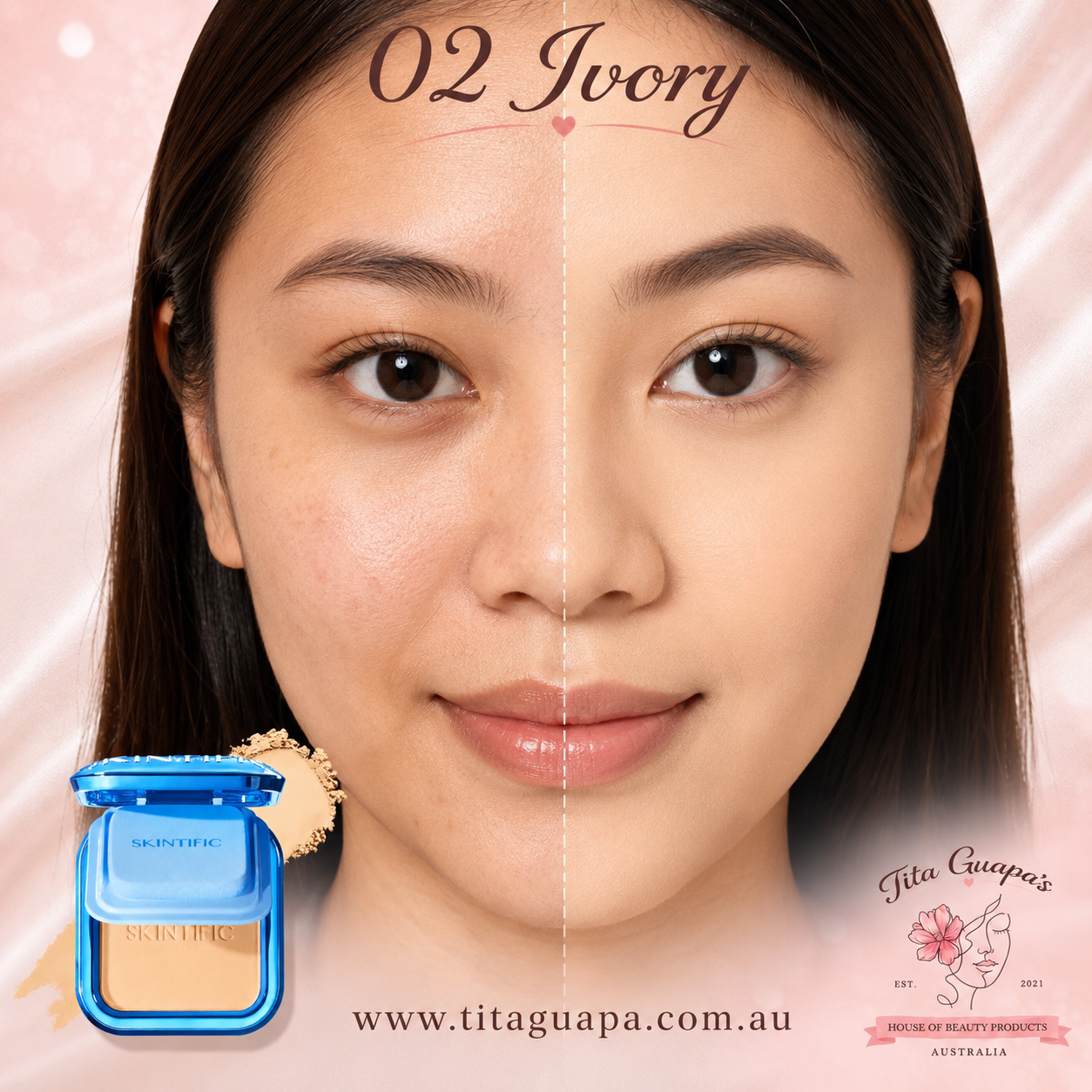 SKINTIFIC Ultra Cover Powder Foundation – 9g