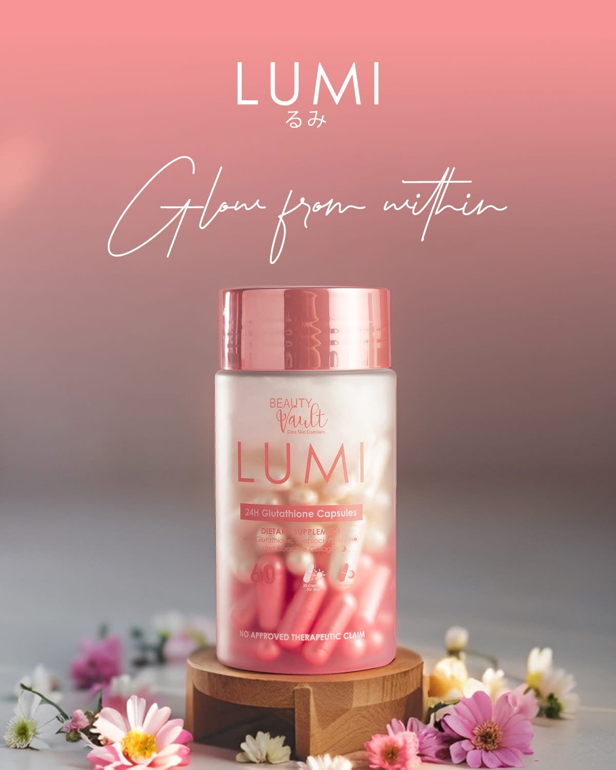 Lumi Glutathione Whitening (60 Capsules) by Beauty Vault
