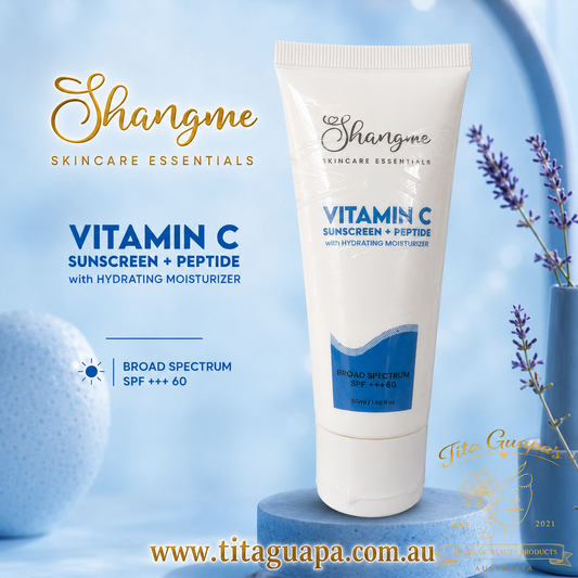 Shangme Vitamin C Sunscreen + Peptide with Hydrating Moisturizer – 50ml