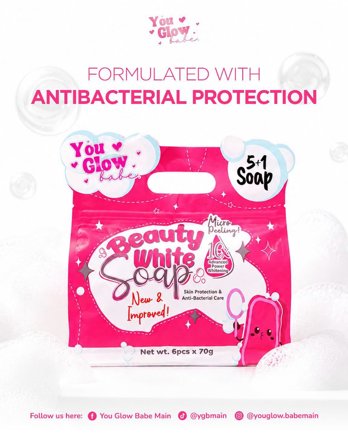 You Glow Babe Beauty White Soap 5 + 1 x  70g each