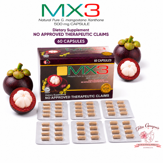 MX3 Natural Pure G. Mangostana Xanthone 500 mg – 60 Capsules