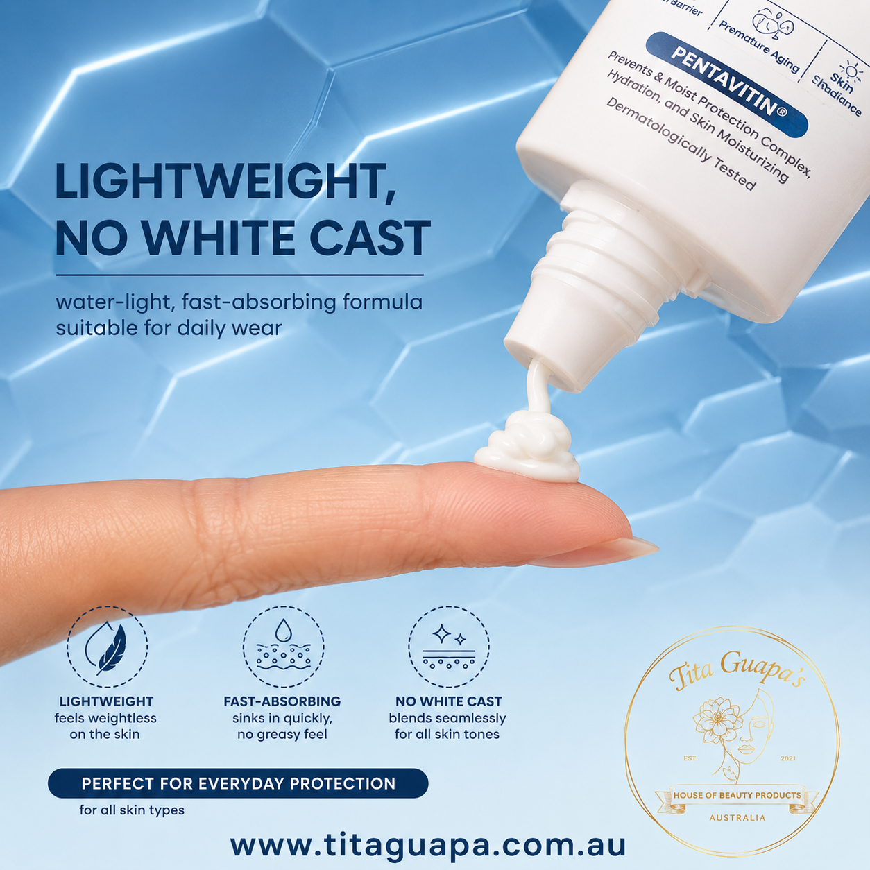 Luxe Organix High Protection PDRN + Cera Soft Glow Serum Sunscreen SPF50+ PA++++ (40g)