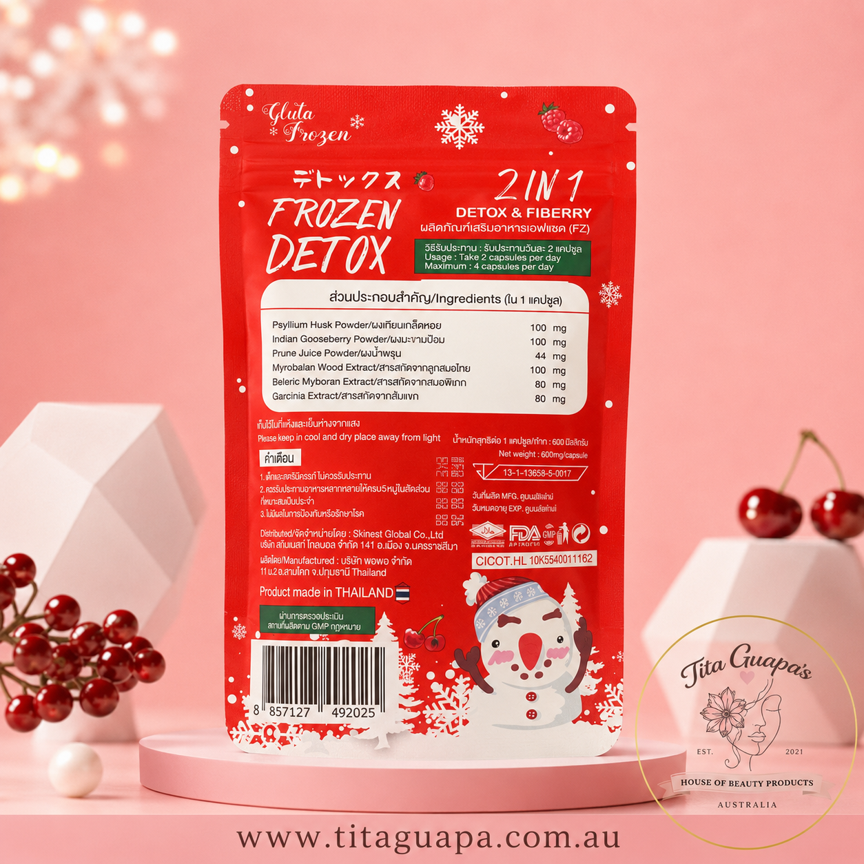 Frozen Detox 2 in 1 Detox & Fiberry - 60 Capsules