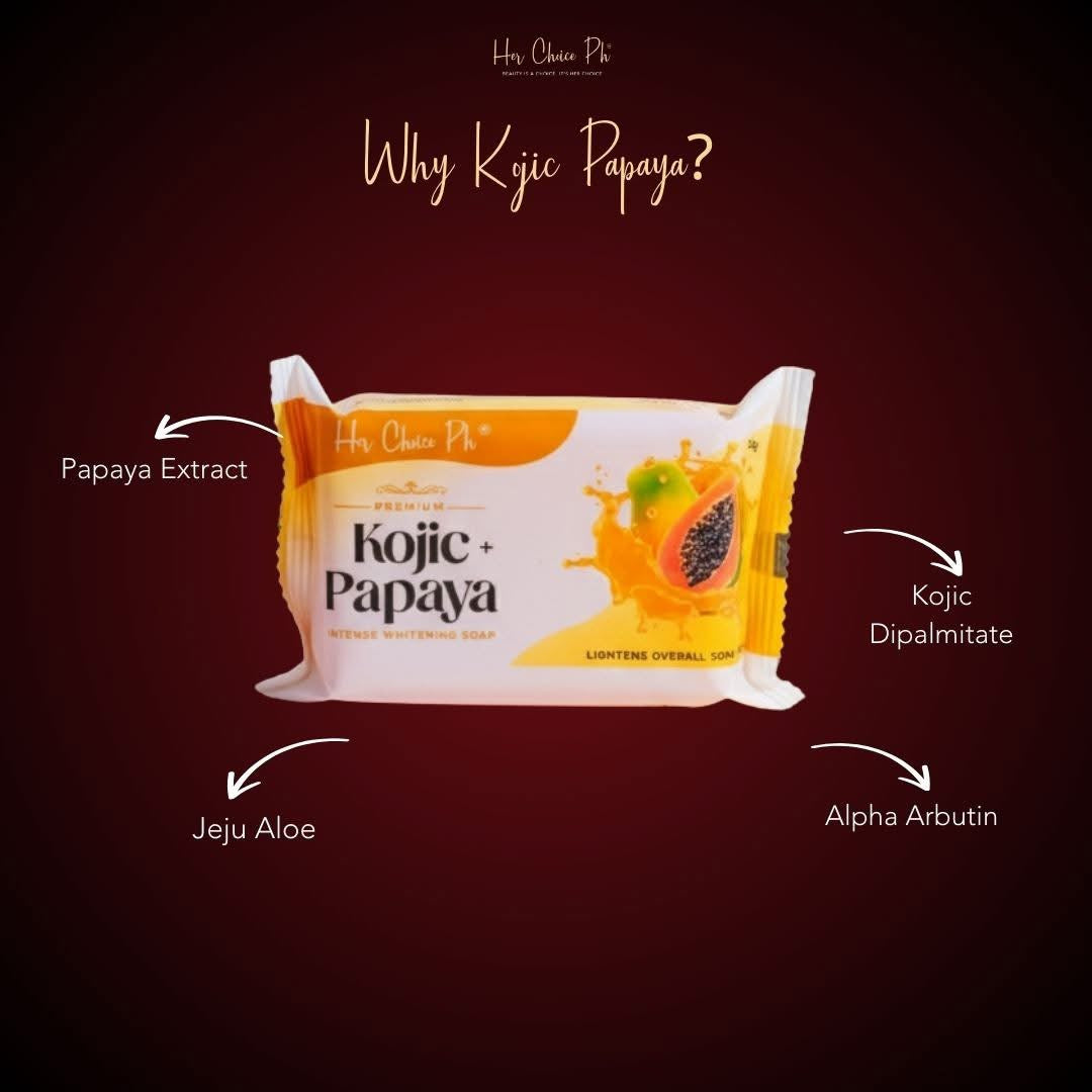 Her Choice Ph Kojic + Papaya Intense Whitening Soap 120g