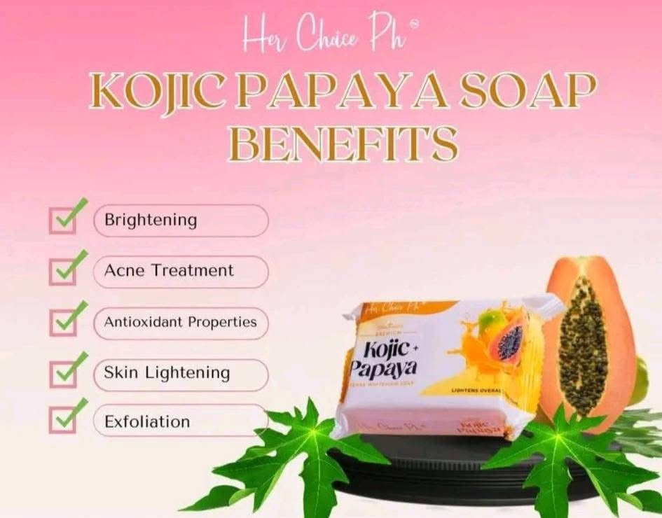 Her Choice Ph Kojic + Papaya Intense Whitening Soap 120g