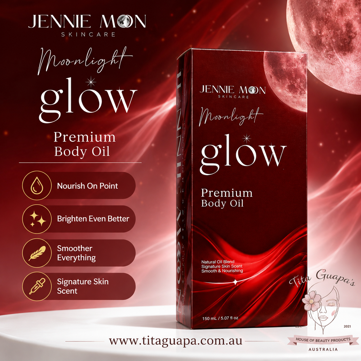 Jennie Moon Moonlight Glow Premium Body Oil 150ml