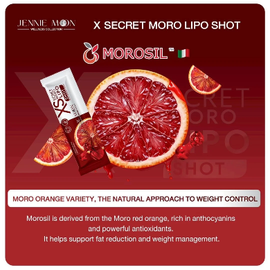 Jennie Moon Secret Moro Lipo Shot – Blood Orange Flavour 14 Sachets