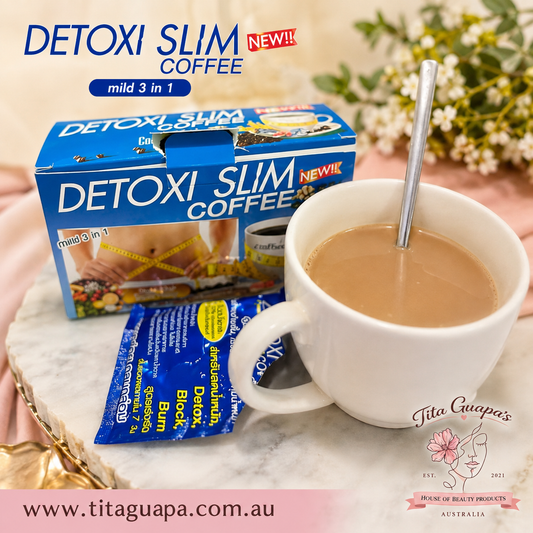 DETOXI SLIM COFFEE (3 in 1) – High Fiber Coffee Mix - 10 sachets