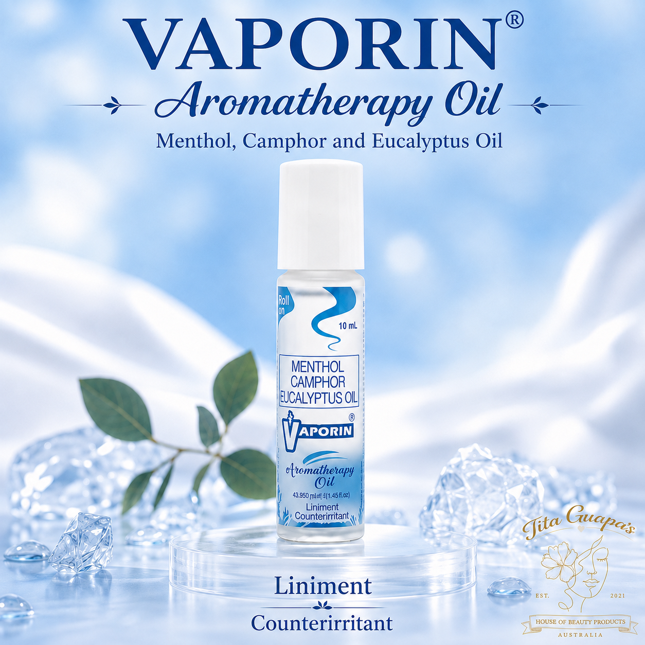 Vaporin Aromatherapy  Oil Roll-On 10ml  📌Please see note regarding packaging