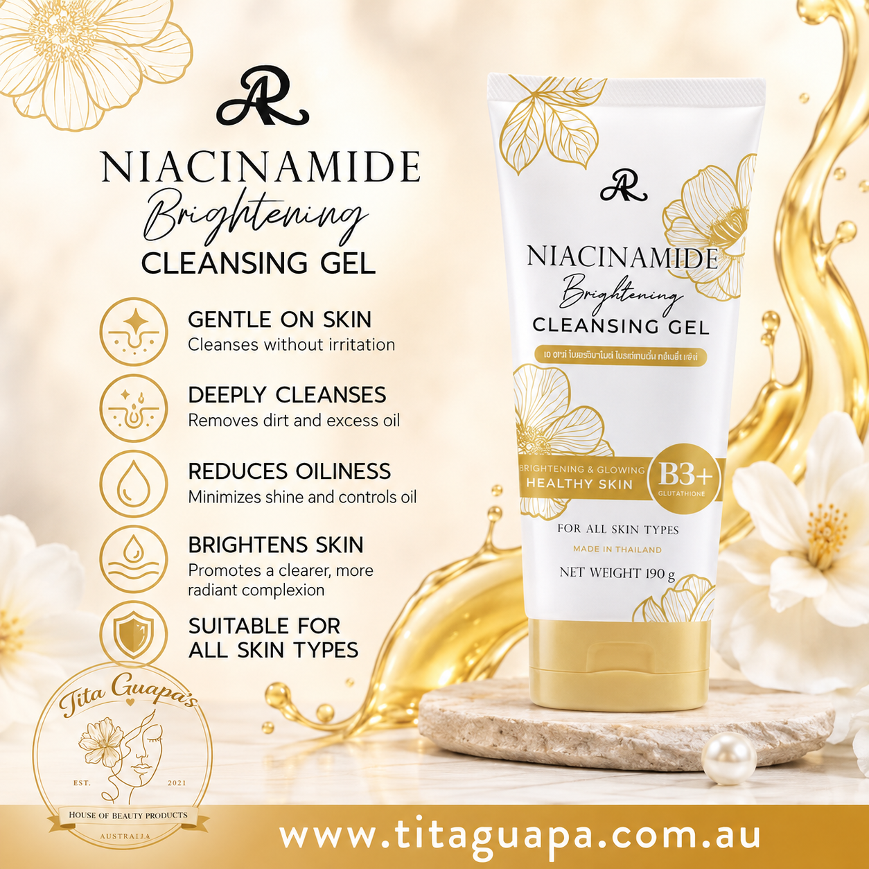 AR Niacinamide Brightening Cleansing Gel 190ml