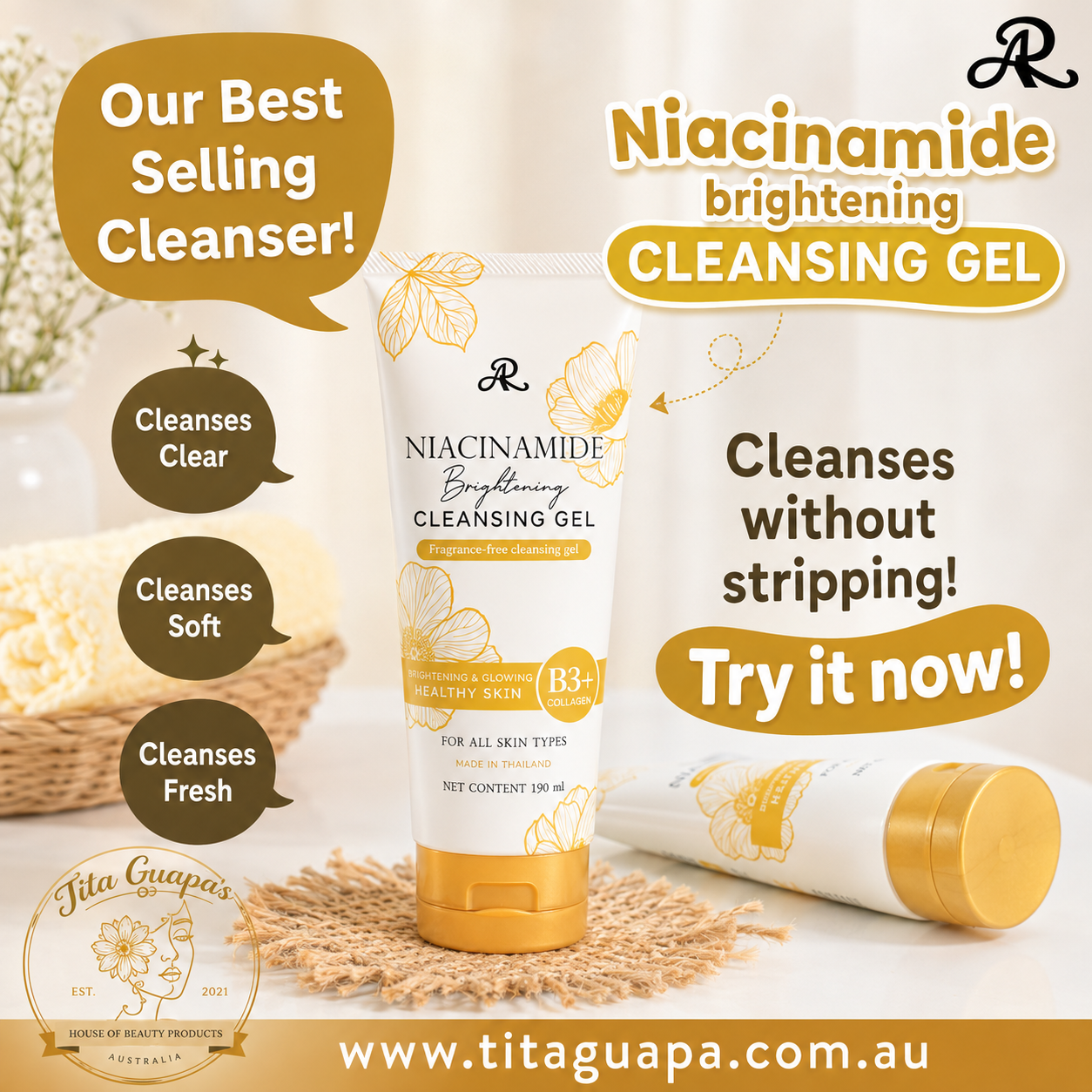 AR Niacinamide Brightening Cleansing Gel 190ml