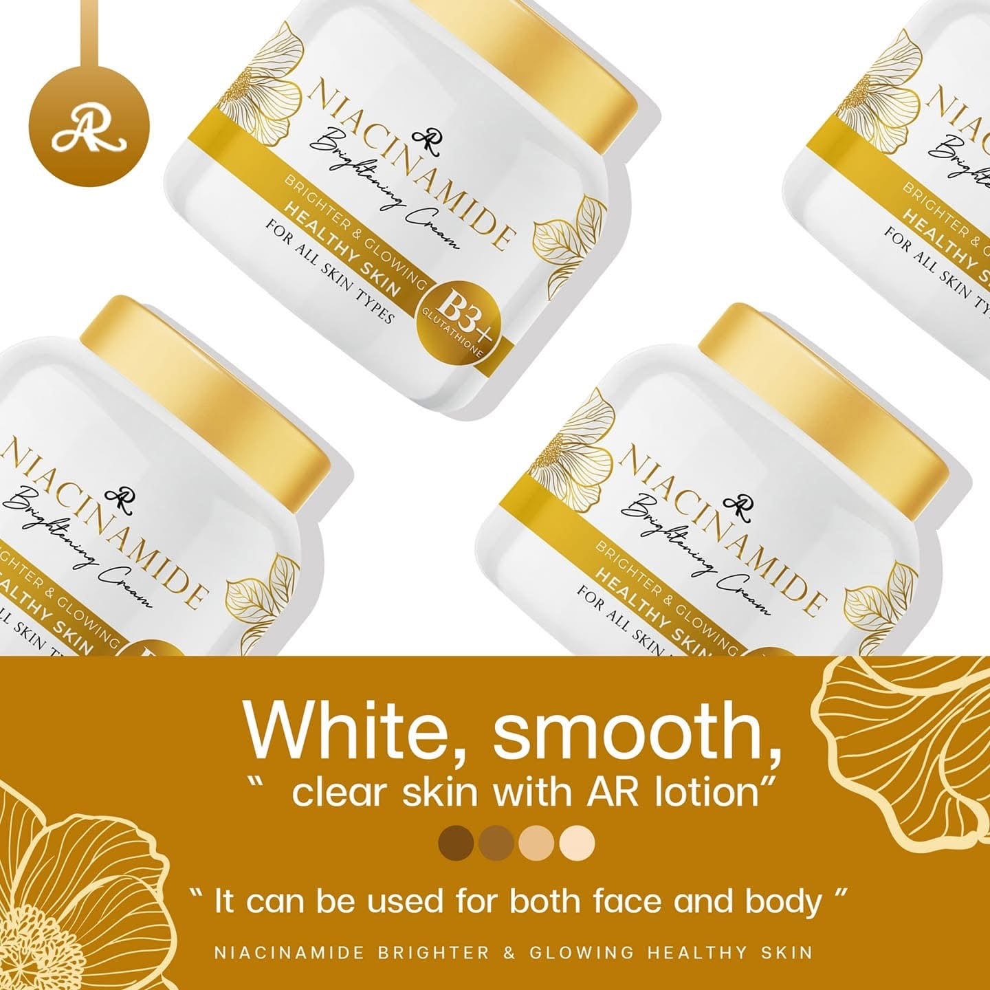 AR Niacinamide Brightening Face and Body Cream 200g
