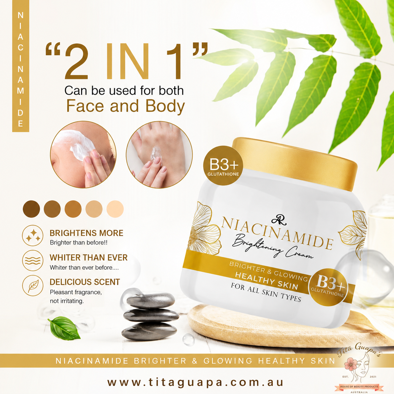 AR Niacinamide Brightening Face and Body Cream 200g