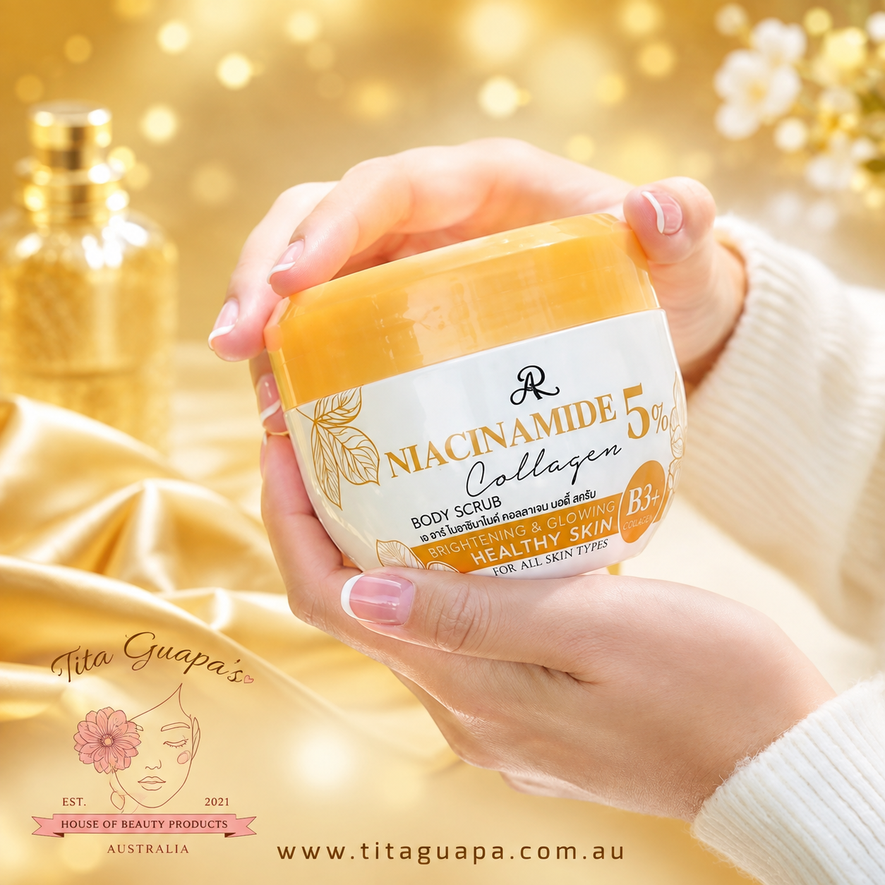 AR Niacinamide 5% Collagen Body Scrub B3+   300g