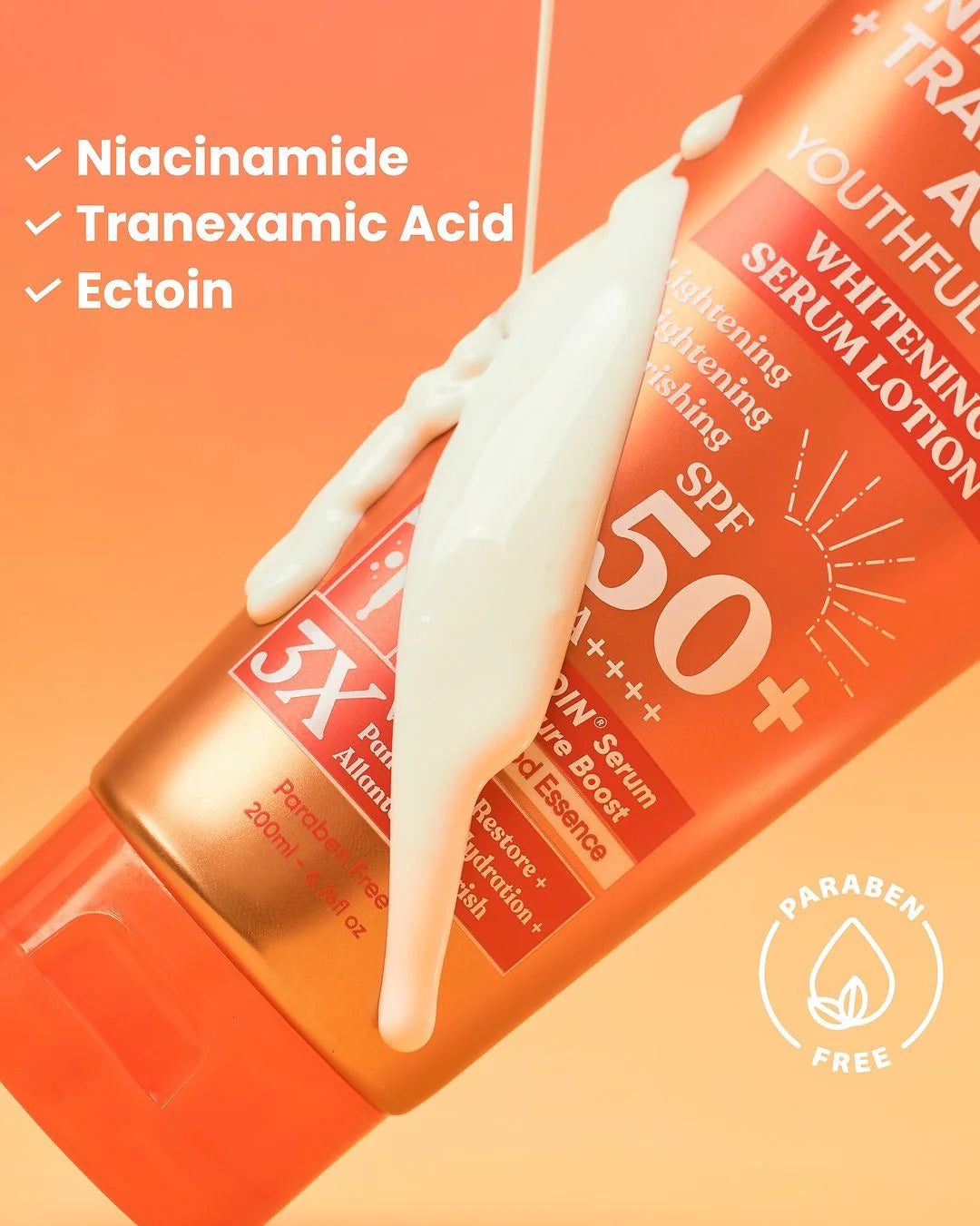 Luxe Organix Niacinamide + Tranexamic Acid Youthful Glow Whitening Serum Lotion 200ml