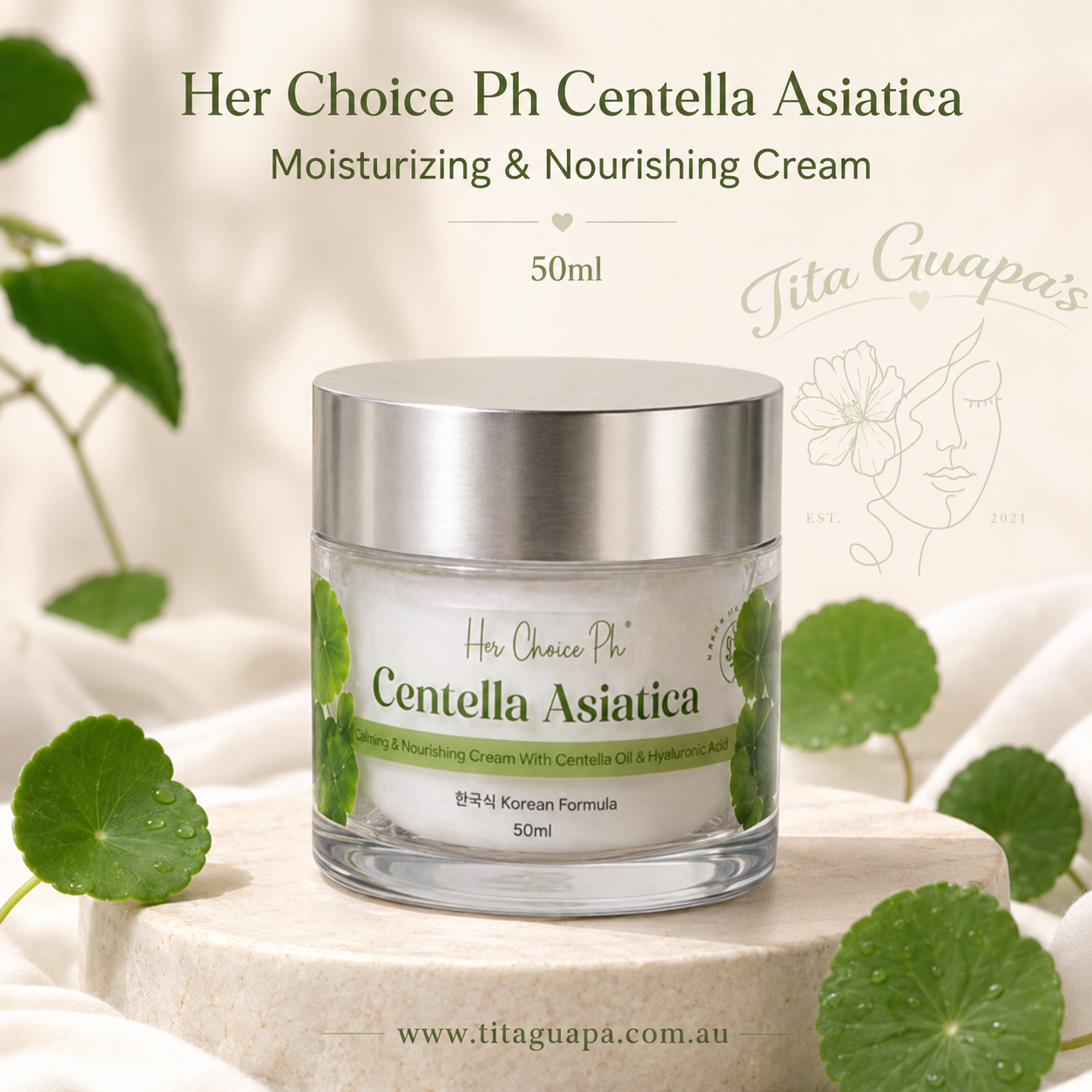 Her Choice Ph Centella Asiatica Moisturizing & Nourishing Cream 50ml