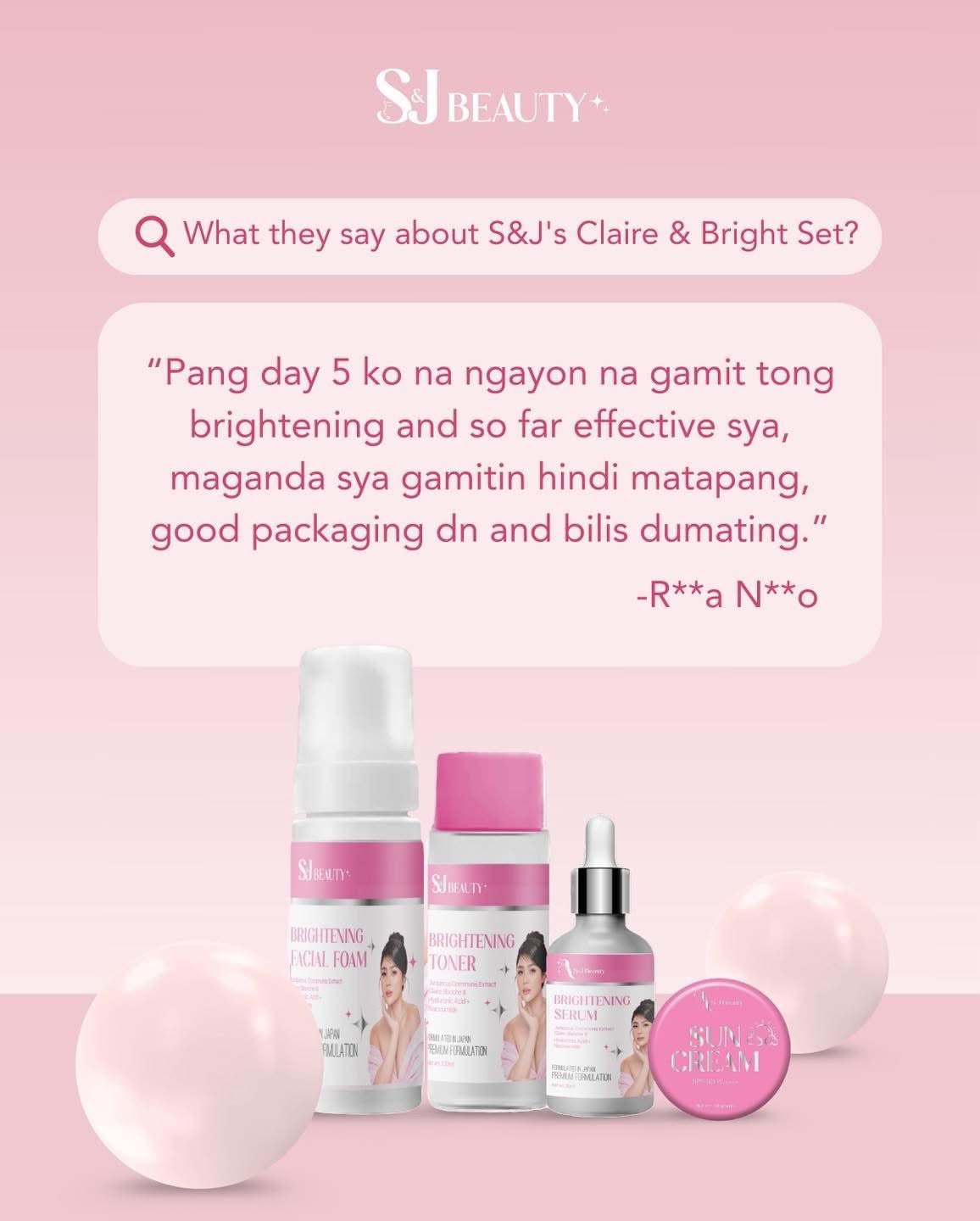 S&J Beauty Claire and Bright Facial Set