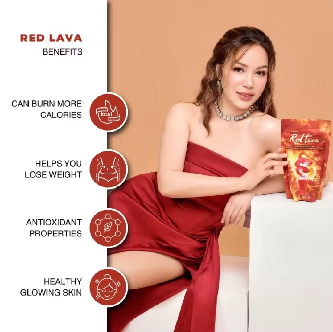 SHINJIRU Red Lava Carbo Block Slim – Lychee, Acai Berry & Mangosteen | 10 Sachets