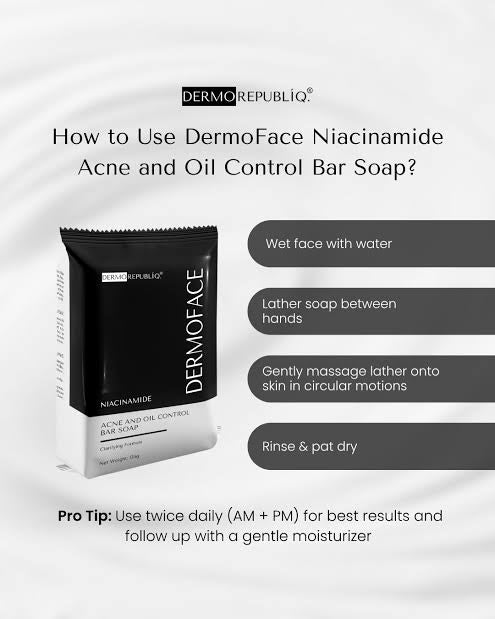 DermoFace Niacinamide Acne & Oil Control Bar Soap – 135g