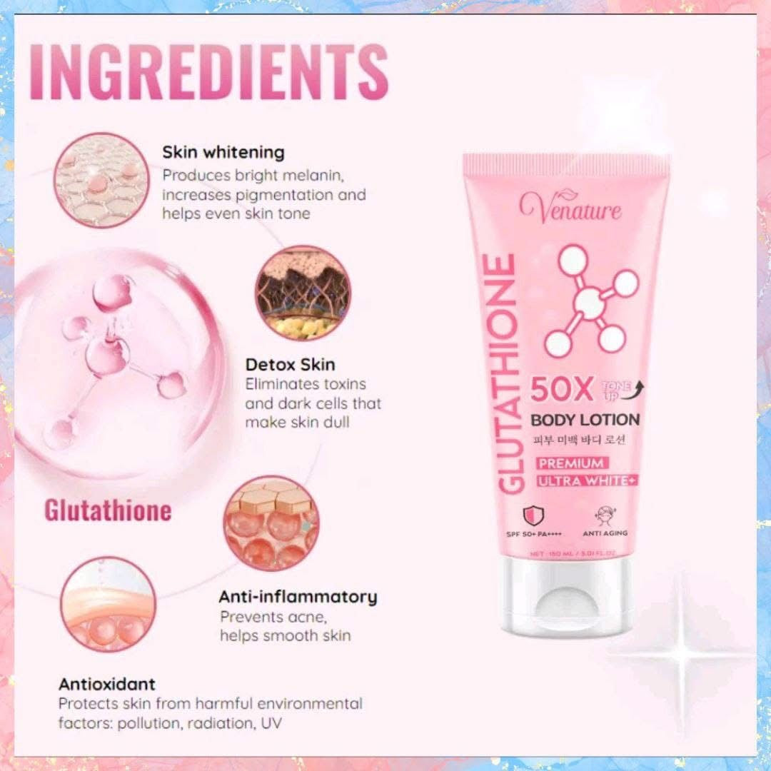 Venature Glutathione Body Lotion 50x Tone Up 150ml – Tita Guapa's