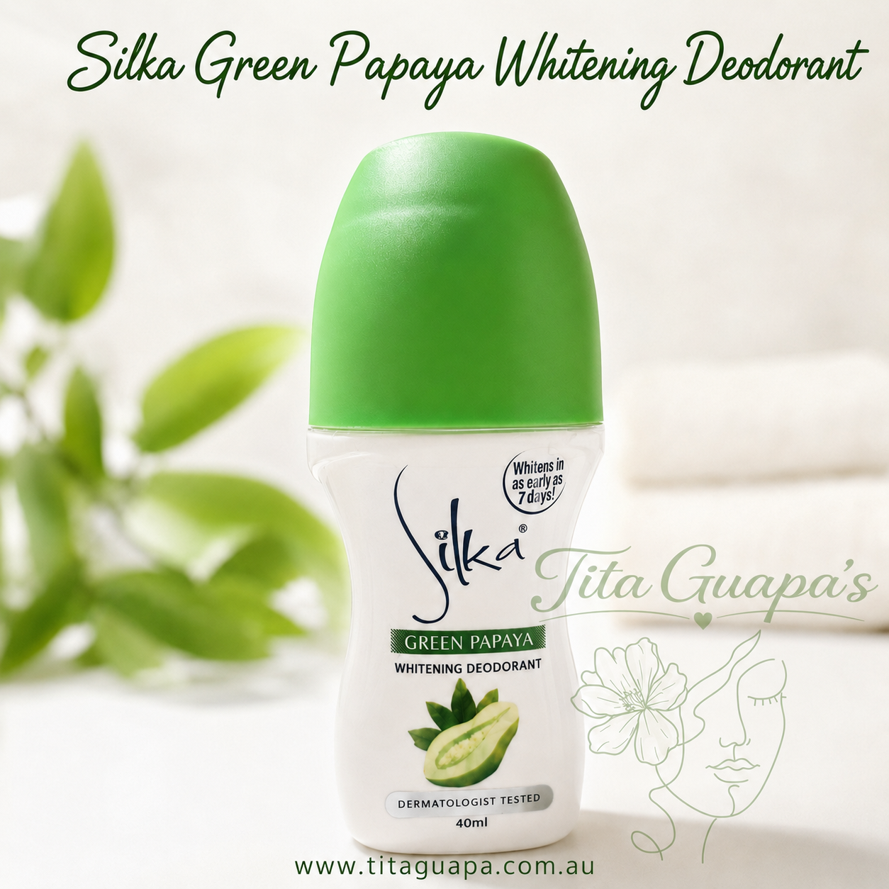 Silka Green Papaya Deodorant 40ml