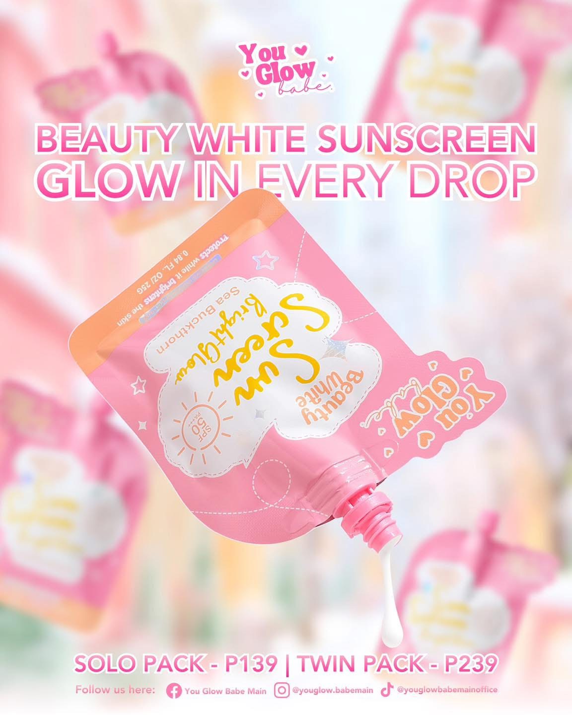 Beauty White Sunscreen 2x 25g SPF50 PA+++ ( TWIN PACK) )