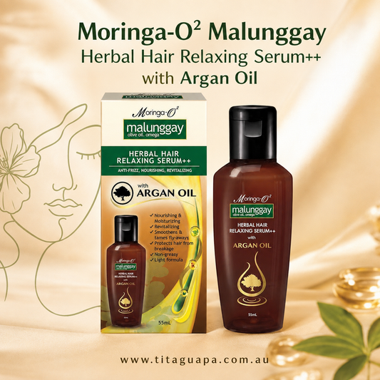 Moringa-O² Malunggay Herbal Hair Relaxing Serum++ with Argan Oil – 55mL