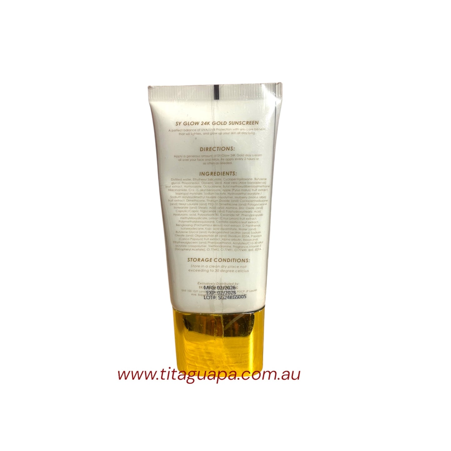 SY Glow 24K Gold Sunscreen SPF45 ++++ UVA/UVB  50ml