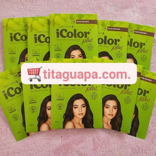 iColor Organic Hair Dye Shampoo - Dark Brown
