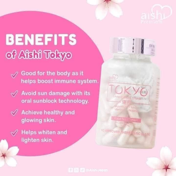 Aishi Tokyo White C-Block Dfyage Glutathione + NAC + Vitamin C + Rosehips 700mg x 60 caps