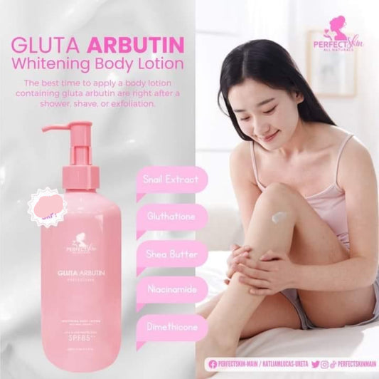 Perfect Skin Gluta Arbutin Whitening Body Lotion with SPF85 & Snail Extract 300ml