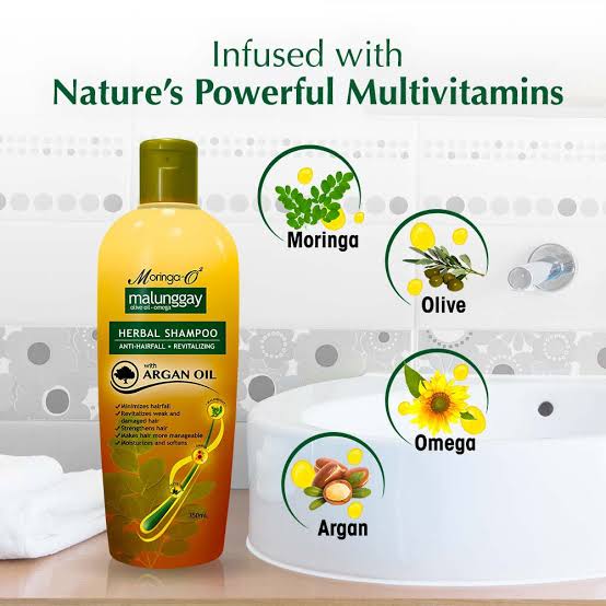 Moringa O2 Malunggay Herbal Shampoo & Conditioner 200ml each (Anti-hair fall)